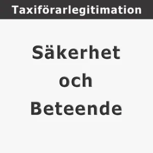 Yrkestrafik Taxi säkerhet och beteende