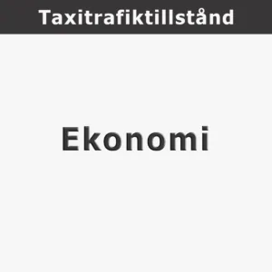 Yrkestrafik Taxi ekonomi