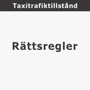 Yrkestrafik Taxi rättsregler